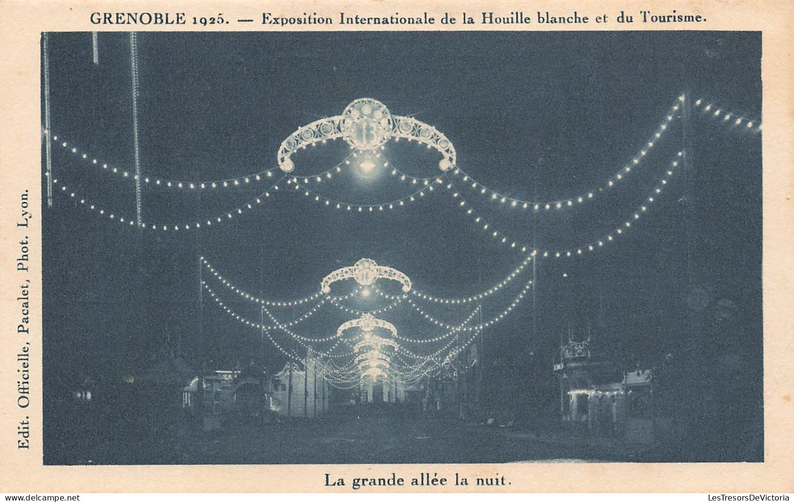 FRANCE - Grenoble - Exposition Internationale - Vue Sur La Grande Allée La Nuit - Carte Postale Ancienne - Grenoble