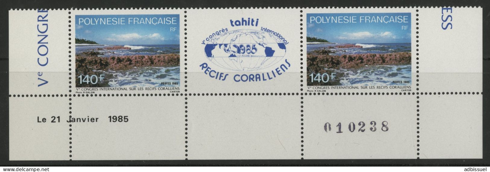 POLYNESIE N° 236A Neufs ** (MNH) Avec Coin Daté 21/1/1985 TB - Unused Stamps