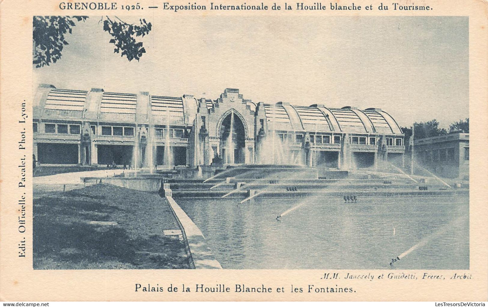 FRANCE - Grenoble - Exposition Internationale - Le Palais De La Houille Blanche Et Les Fontaines -Carte Postale Ancienne - Grenoble