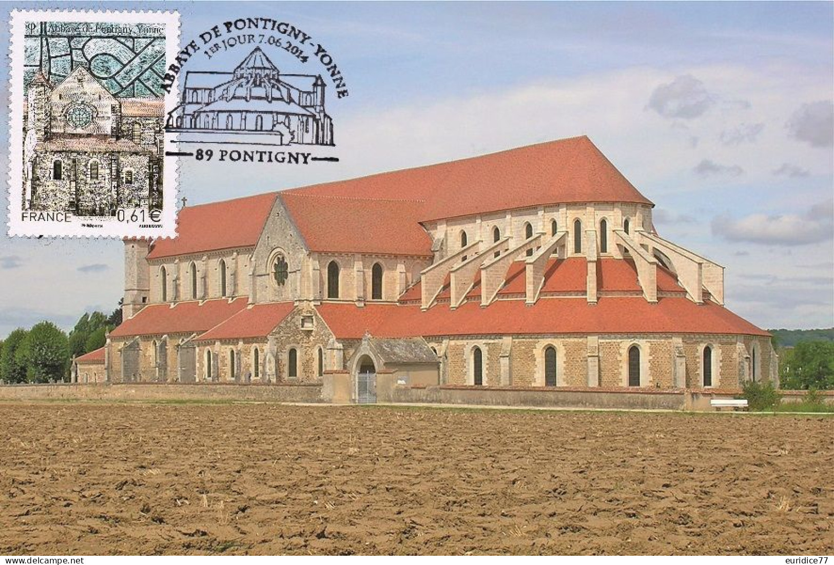 France 2014 - Abbaye De Pontigny Yonne Carte Maximum - 2010-2019