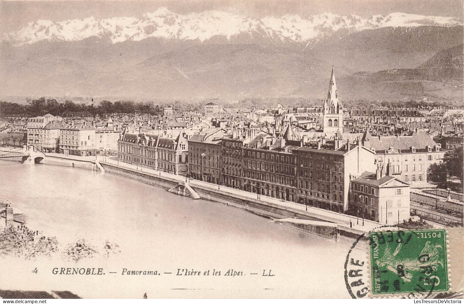 FRANCE - Grenoble - Panorama De La Ville - L'Isère Et Les Alpes - LL - Carte Postale Ancienne - Grenoble