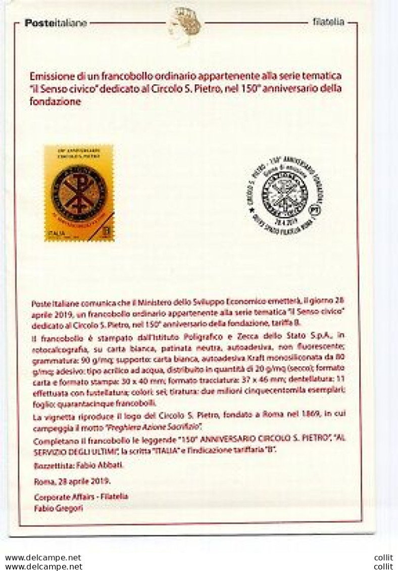 Bollettino Illustrativo Edizione Omaggio - Circolo San Pietro - Presentatiepakket