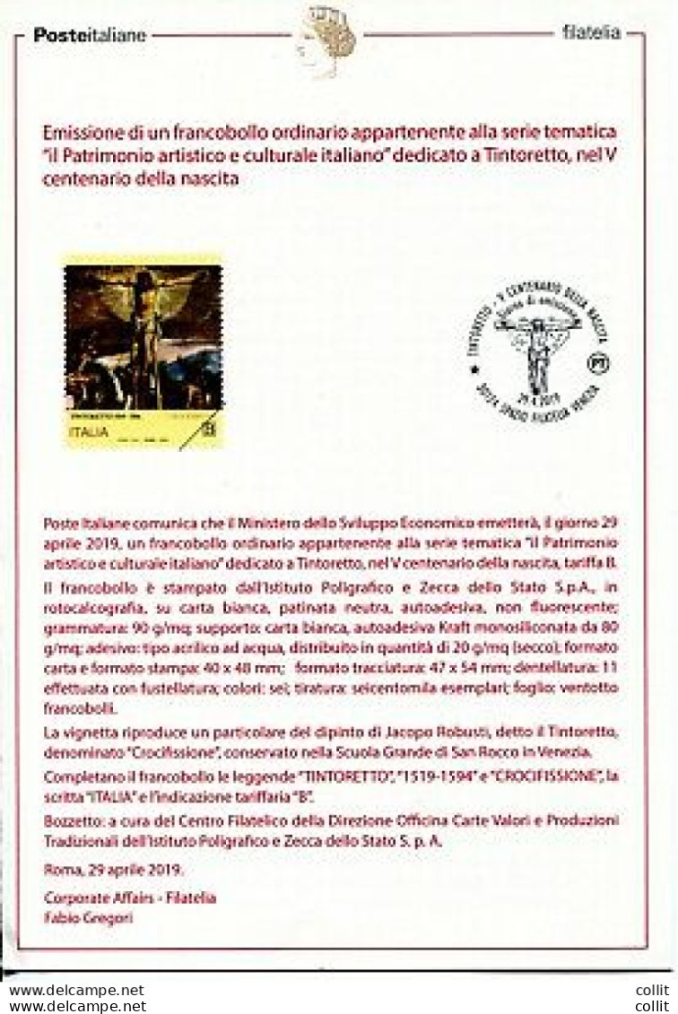 Bollettino Illustrativo Edizione Omaggio - Tintoretto - Paquetes De Presentación