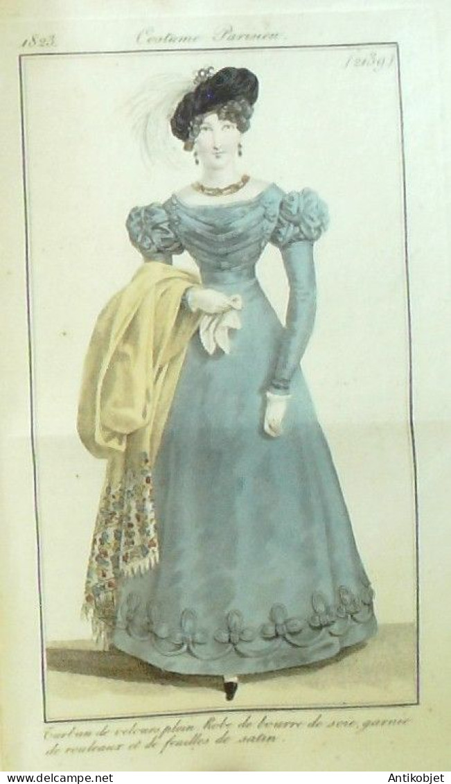 Journal des Dames & des Modes 1823 Costume Parisien Année complète 84 planches aquarellées