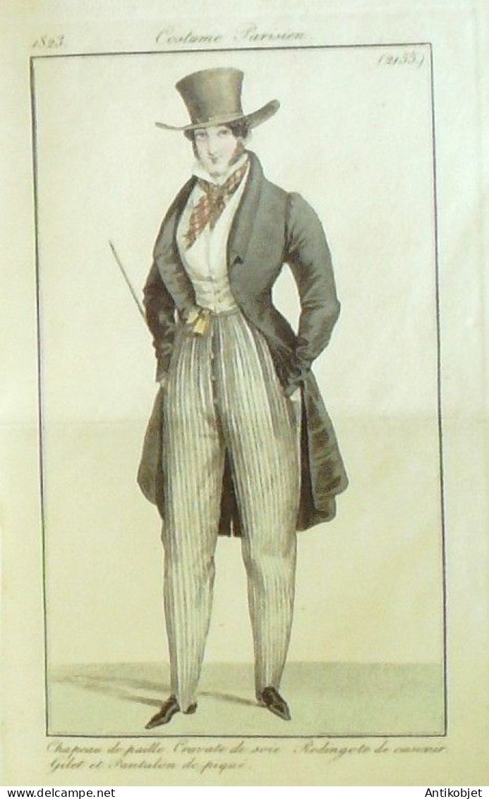 Journal des Dames & des Modes 1823 Costume Parisien Année complète 84 planches aquarellées