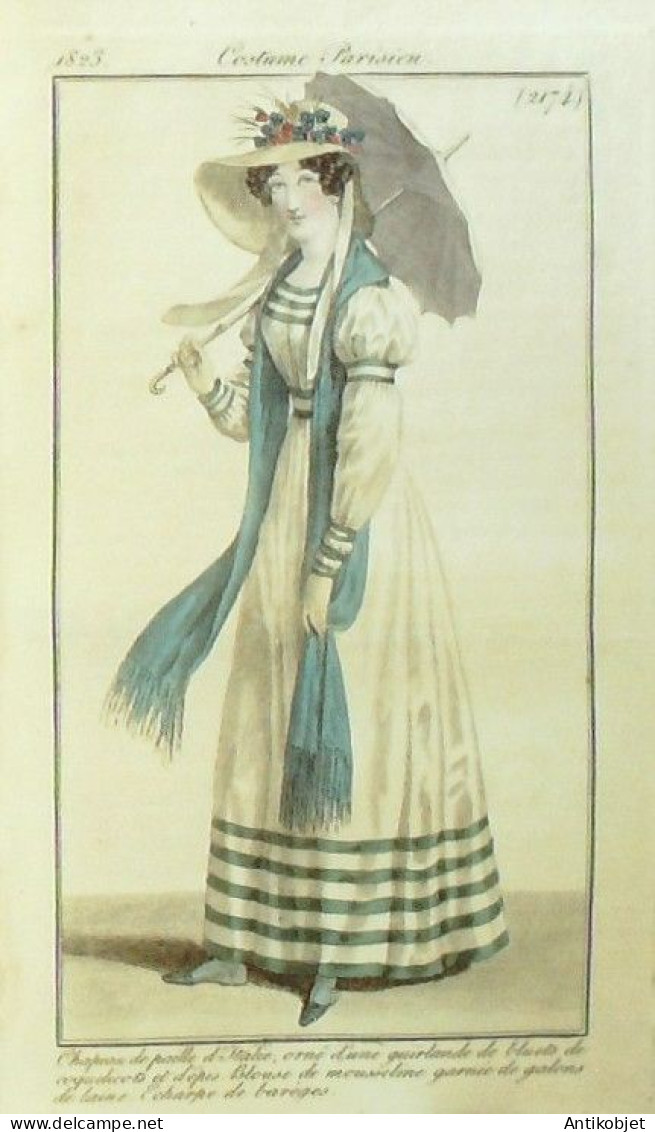 Journal des Dames & des Modes 1823 Costume Parisien Année complète 84 planches aquarellées