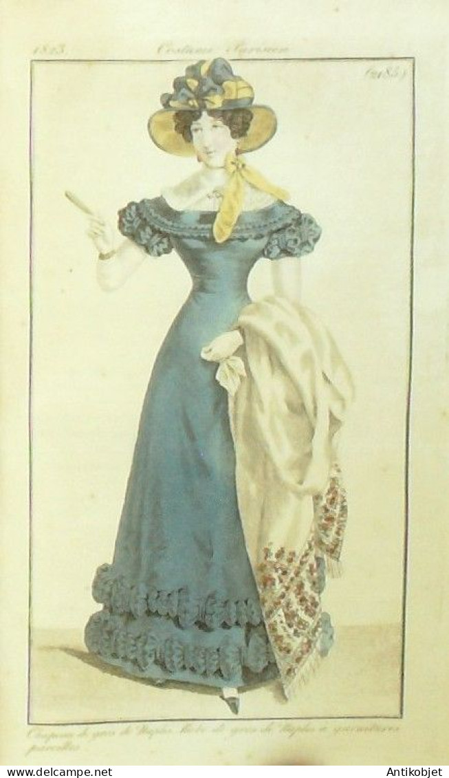 Journal des Dames & des Modes 1823 Costume Parisien Année complète 84 planches aquarellées