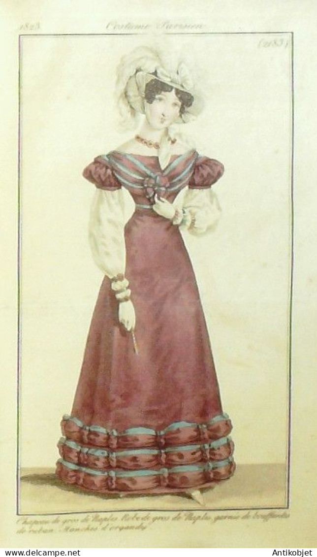 Journal des Dames & des Modes 1823 Costume Parisien Année complète 84 planches aquarellées