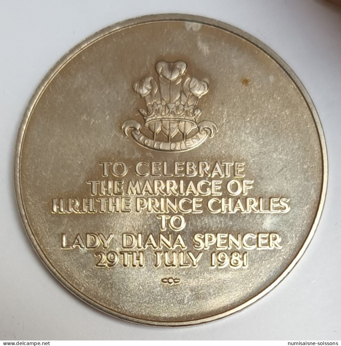 MÉDAILLE - MARIAGE DU PRINCE CHARLES ET LADY DIANA  - 29/07/1981 - BE - Otros & Sin Clasificación