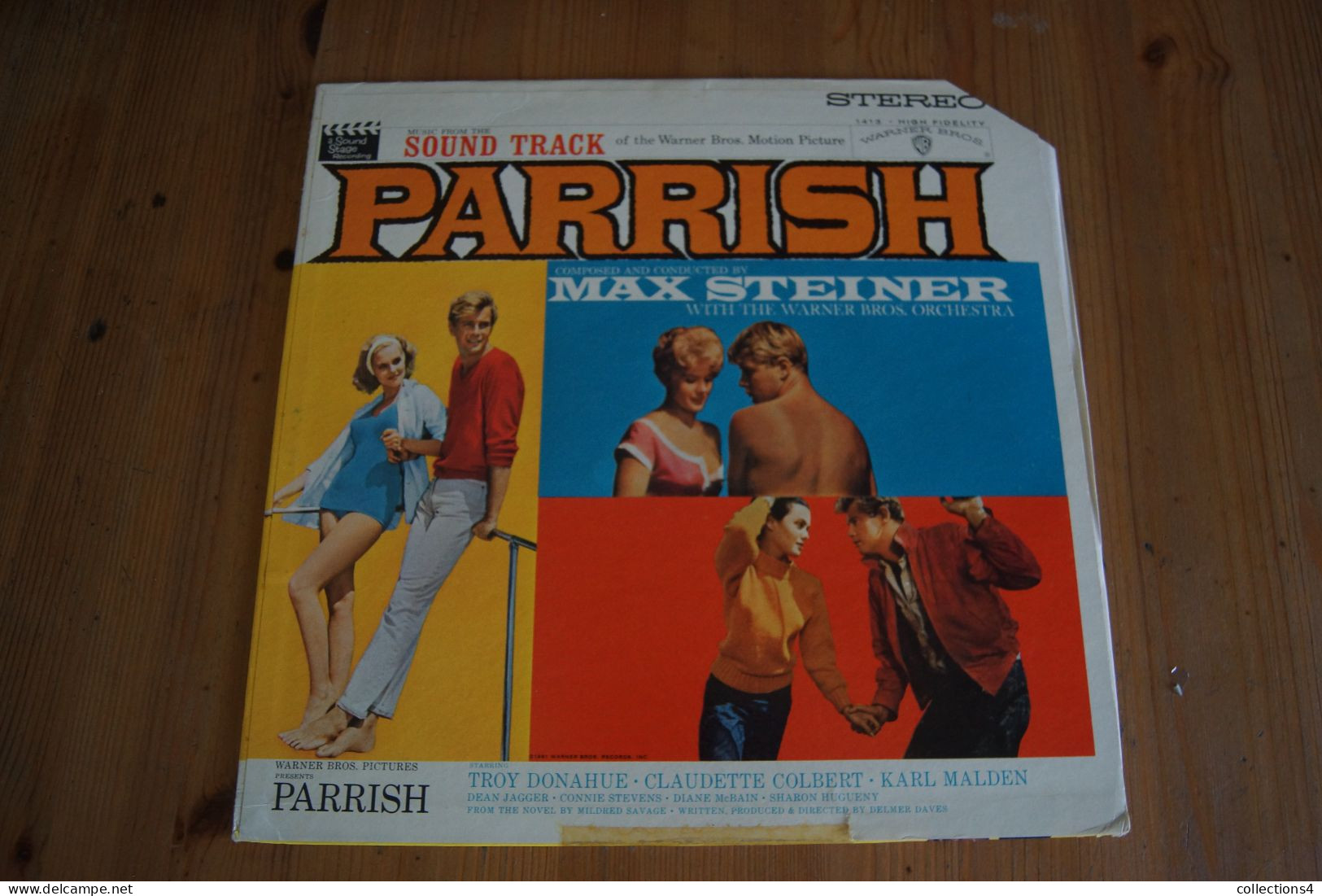PARRISH MAX STEINER TROY DONAHUE CLAUDETTE COLBERT KARL MALDEN RARE LP AMERICAIN DU FILM   1961 - Musica Di Film