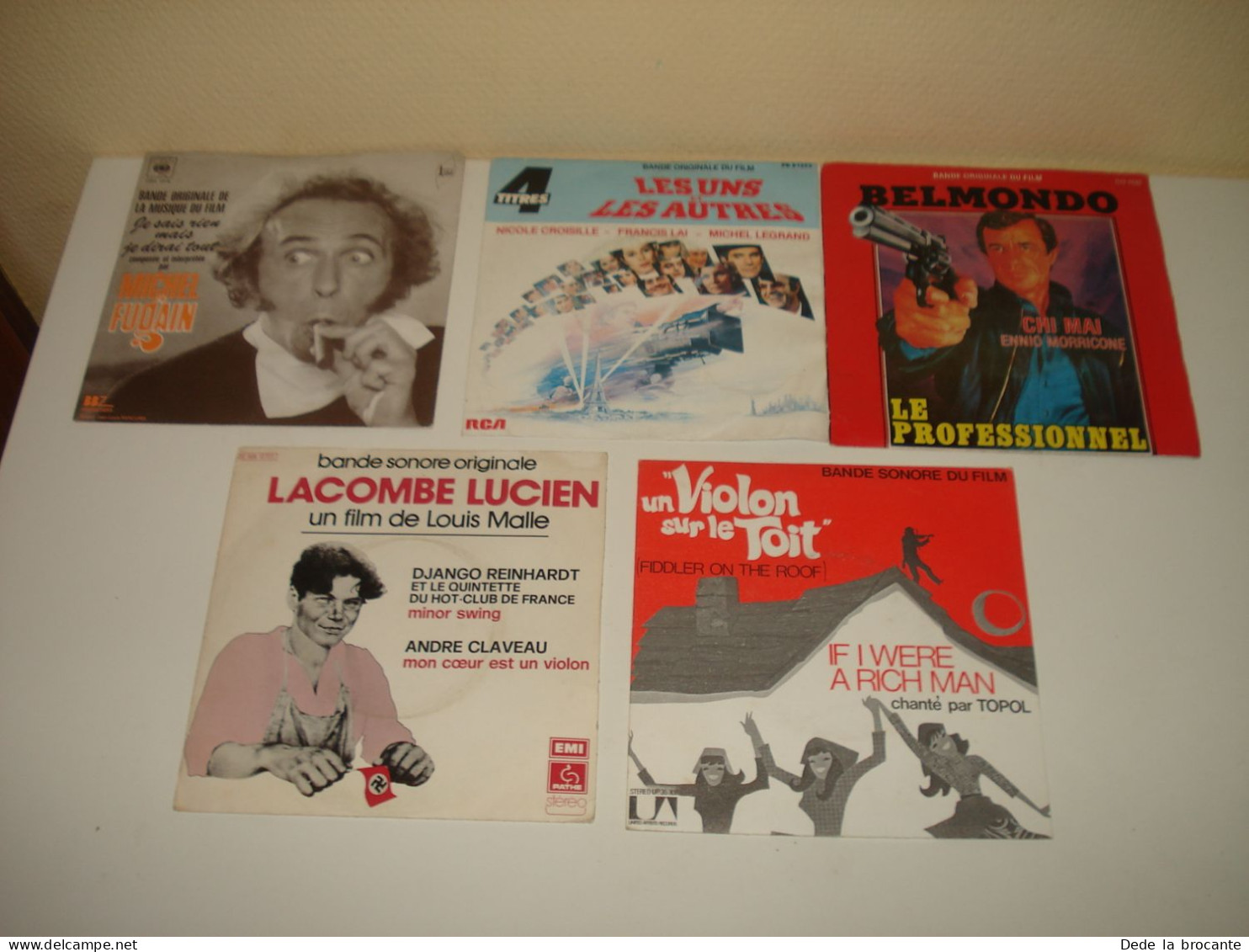 B15/ 5 Vinyles  SP - 7" - Musique Film - Professionnel - Violon Sur Le Toit .... - Musique De Films