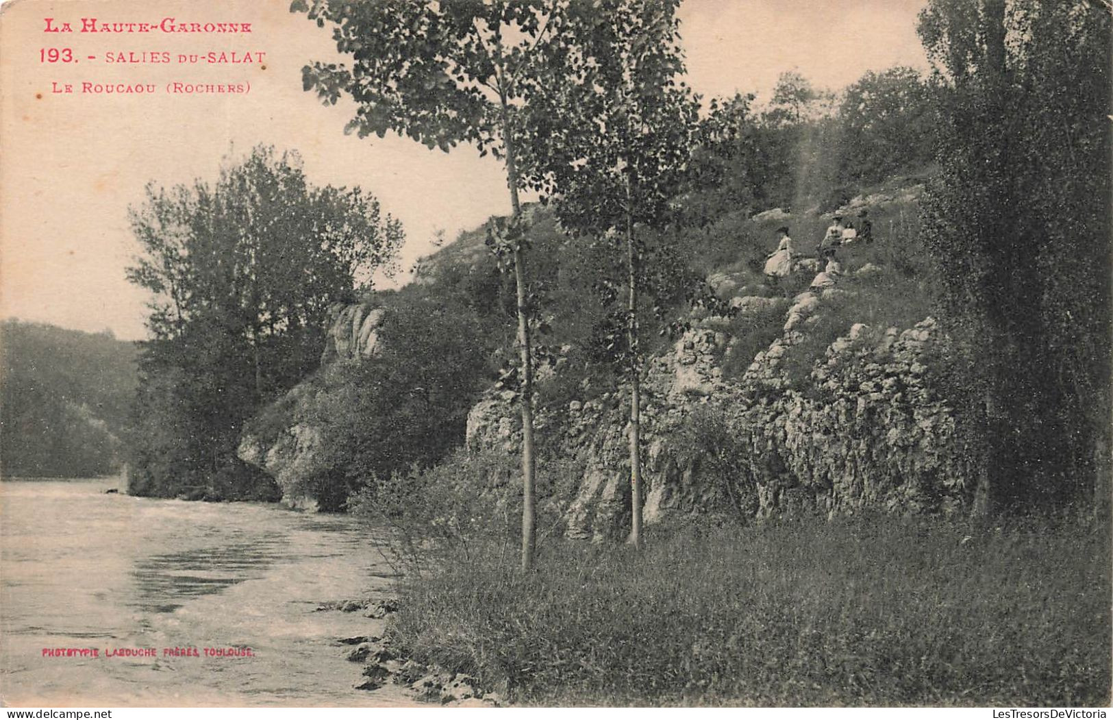 FRANCE - La Haute Garonne - Salies Du Salat - Le Roucaou (Rochers) - Vue Sur Une Route - Carte Postale Ancienne - Salies-du-Salat