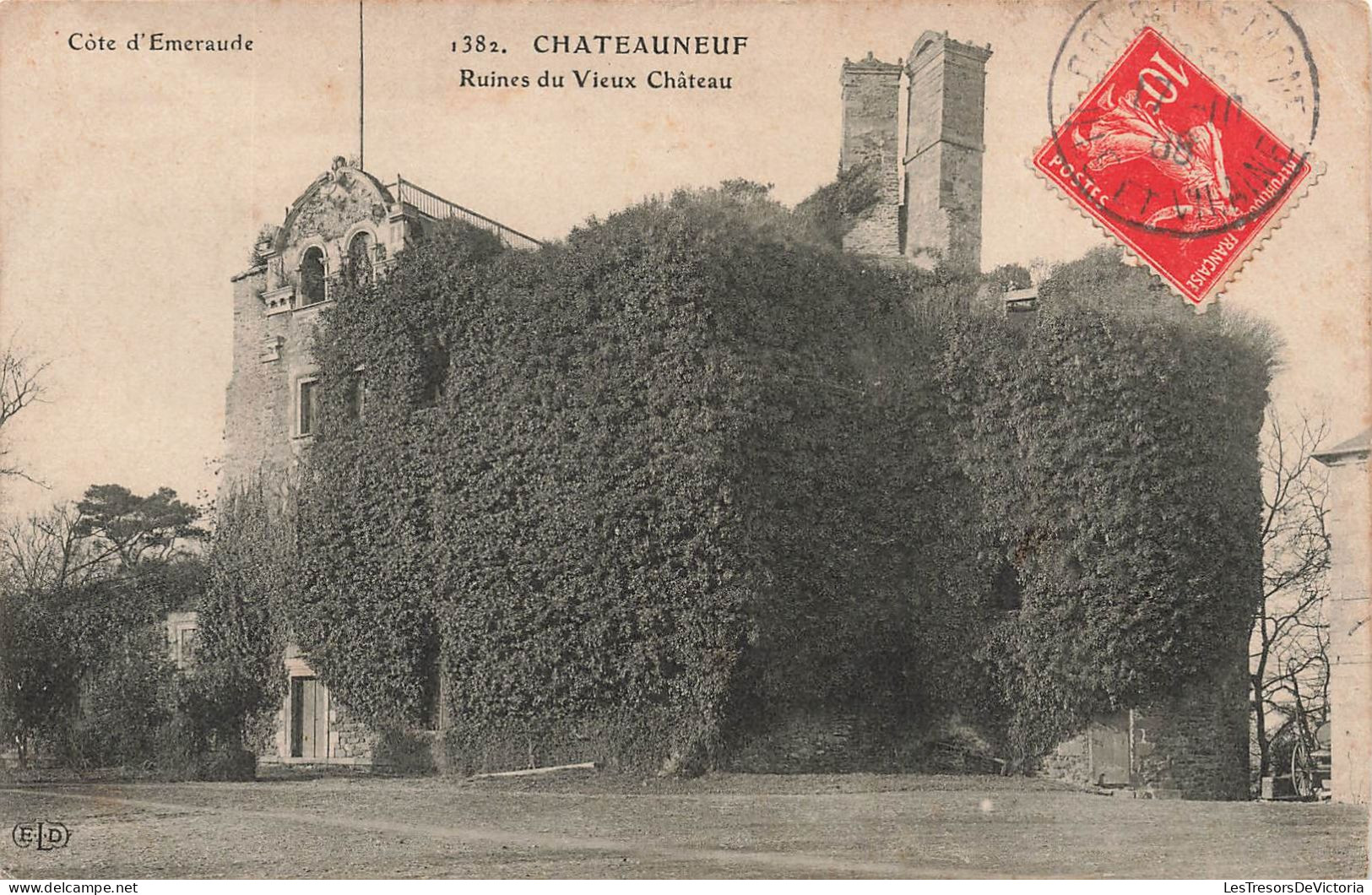 FRANCE - Côte D'Emeraude - Chateauneuf - Ruines Du Vieux Château - Vue Générale - Carte Postale Ancienne - Châteauneuf