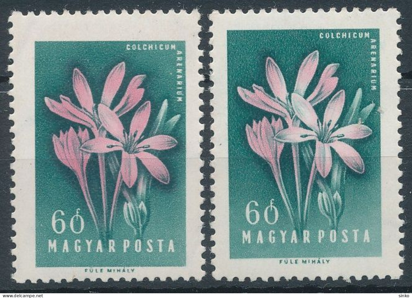 1958. Flower (III.) - Misprint - Plaatfouten En Curiosa