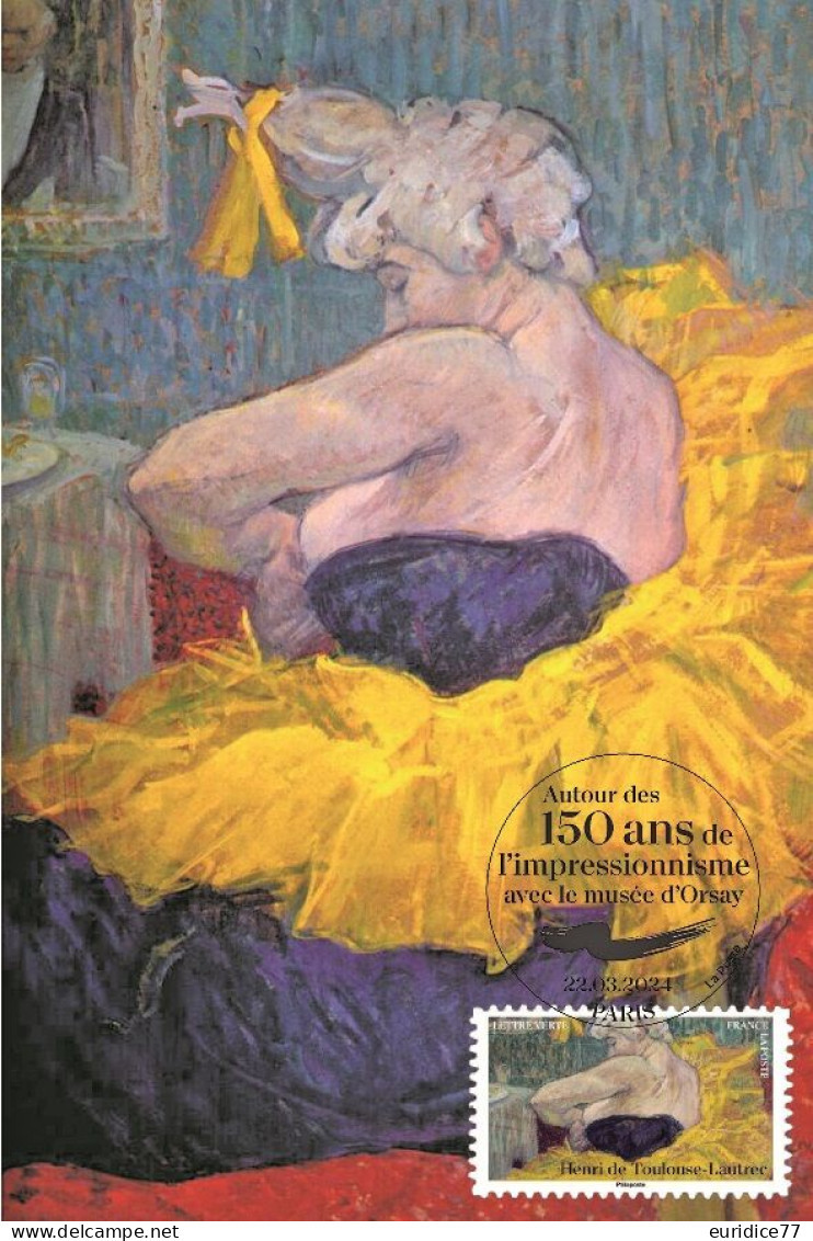 France 2024 - Musee D'orsay - Henri De Toulouse-Lautrec Carte Maximum - 2020-…