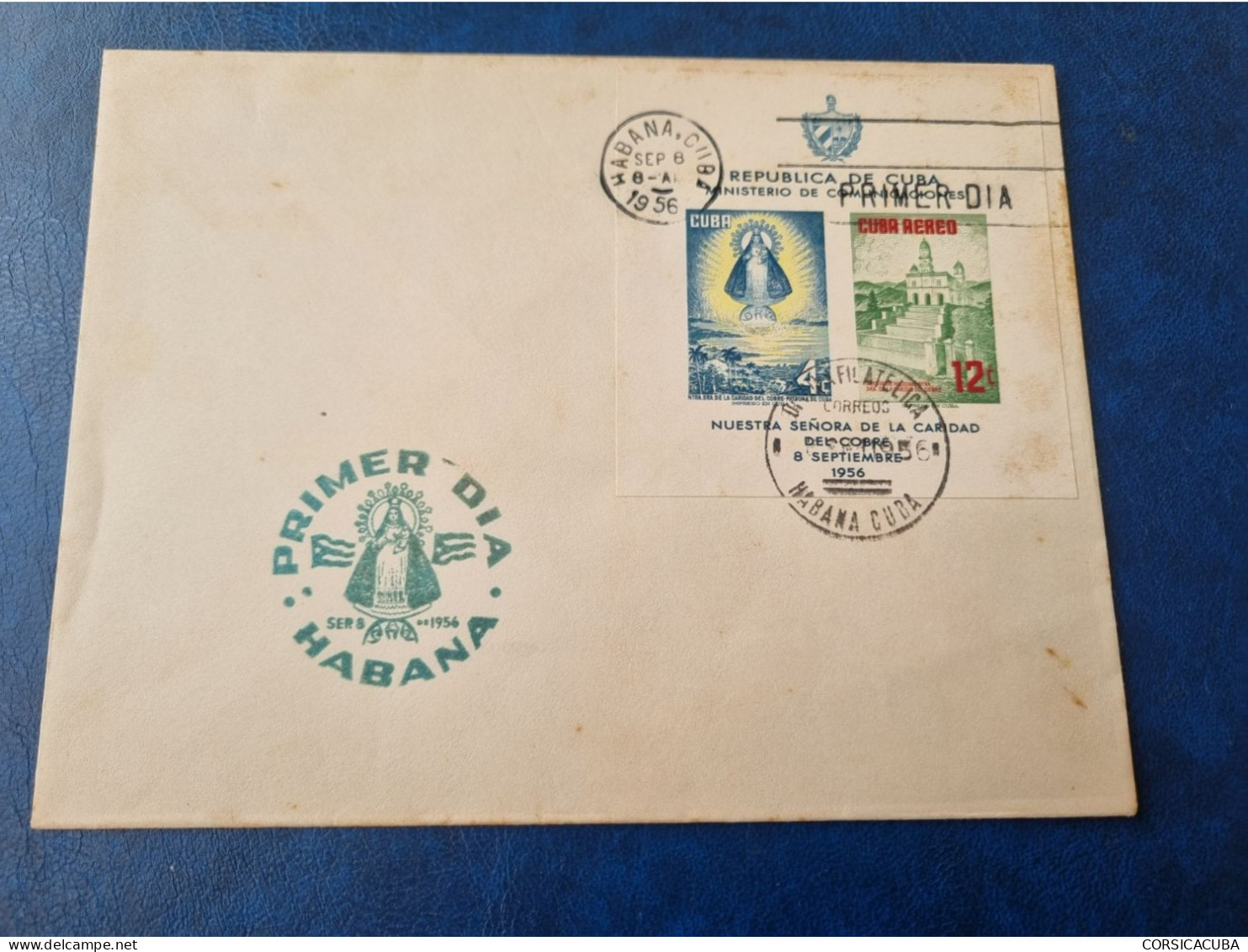 CUBA  PRIMER  DIA  1956   CARIDAD  DEL  COBRE   //  PARFAIT  ETAT  //  1er  CHOIX  // - FDC