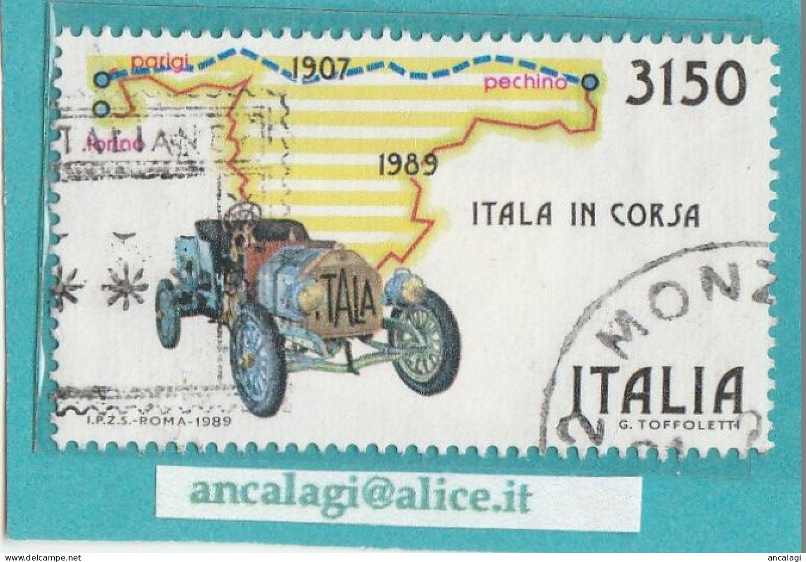 USATI ITALIA 1989 - Ref.0585 "RAID PECHINO-PARIGI" 1 Val. - 1981-90: Used