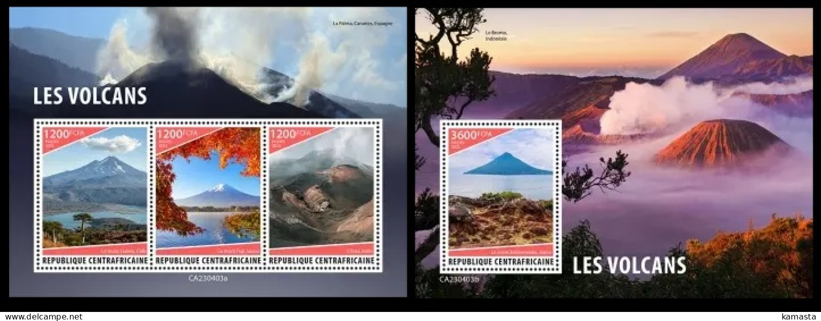 Central Africa 2023 Volcanoes. (403) OFFICIAL ISSUE - Volcanes