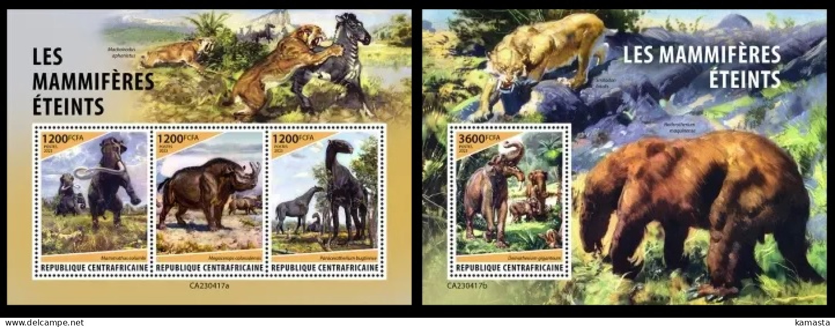 Central Africa 2023 Extinct Mammals. (417) OFFICIAL ISSUE - Prehistóricos