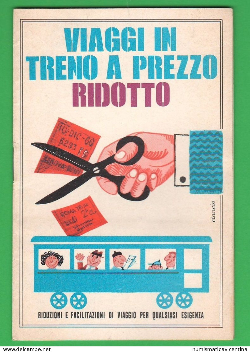 1966 Treni Orari Abbonamenti Riduzioni Ticket Depliant Train Transport Trasporti Viaggi - Otros & Sin Clasificación
