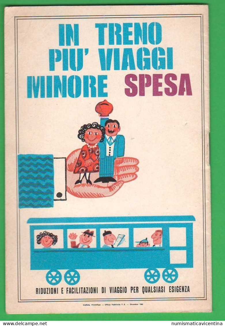 1966 Treni Orari Abbonamenti Riduzioni Ticket Depliant Train Transport Trasporti Viaggi - Other & Unclassified