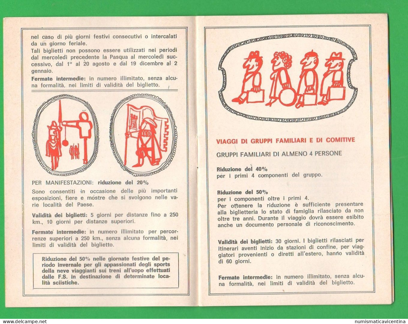 1966 Treni Orari Abbonamenti Riduzioni Ticket Depliant Train Transport Trasporti Viaggi - Altri & Non Classificati