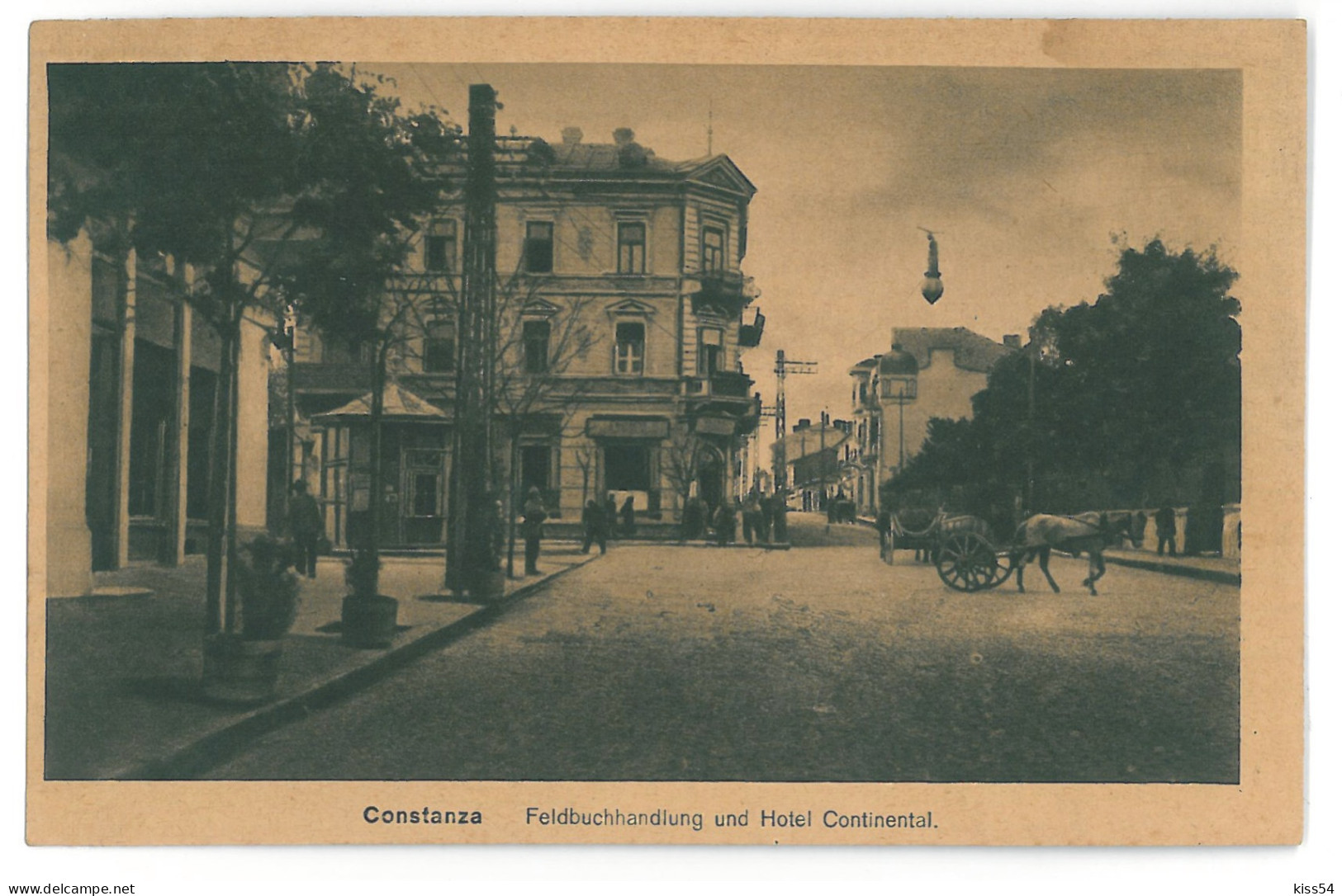 RO 72 - 12782 CONSTANTA, Hotel Continental, Romania - Old Postcard - Used - 1918 - Rumänien