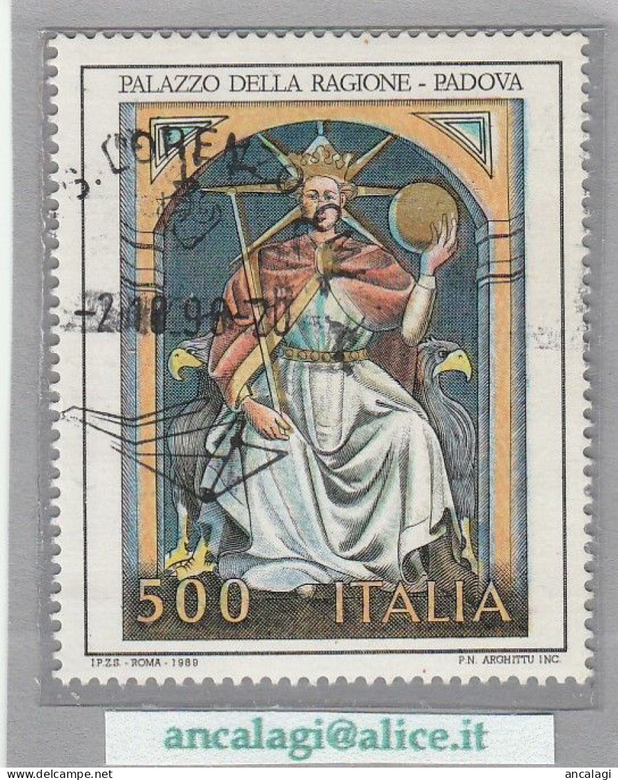 USATI ITALIA 1989 - Ref.0586A "ARTE ITALIANA" 1 Val. - 1981-90: Used