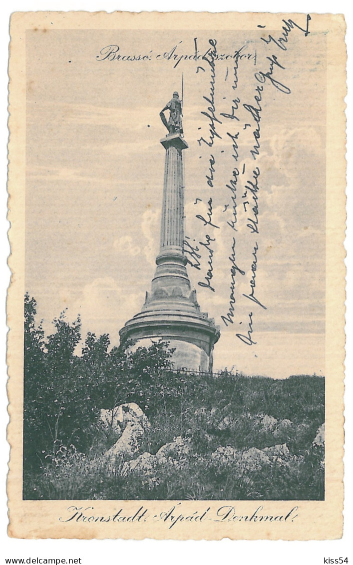 RO 72 - 12876 BRASOV, Arpad Monument, Romania - Old Postcard - Used - 1916 - Rumänien