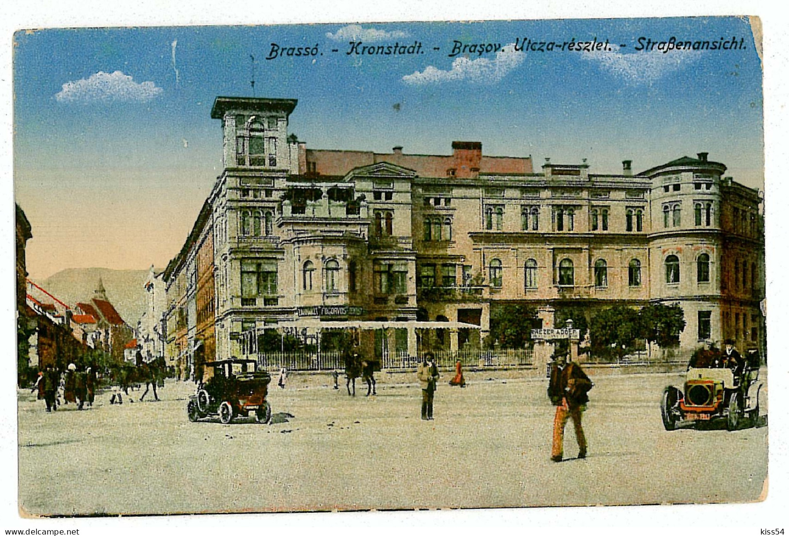 RO 72 - 4387 BRASOV, Market, Old Cars, Romania - Old Postcard - Unused - Rumänien