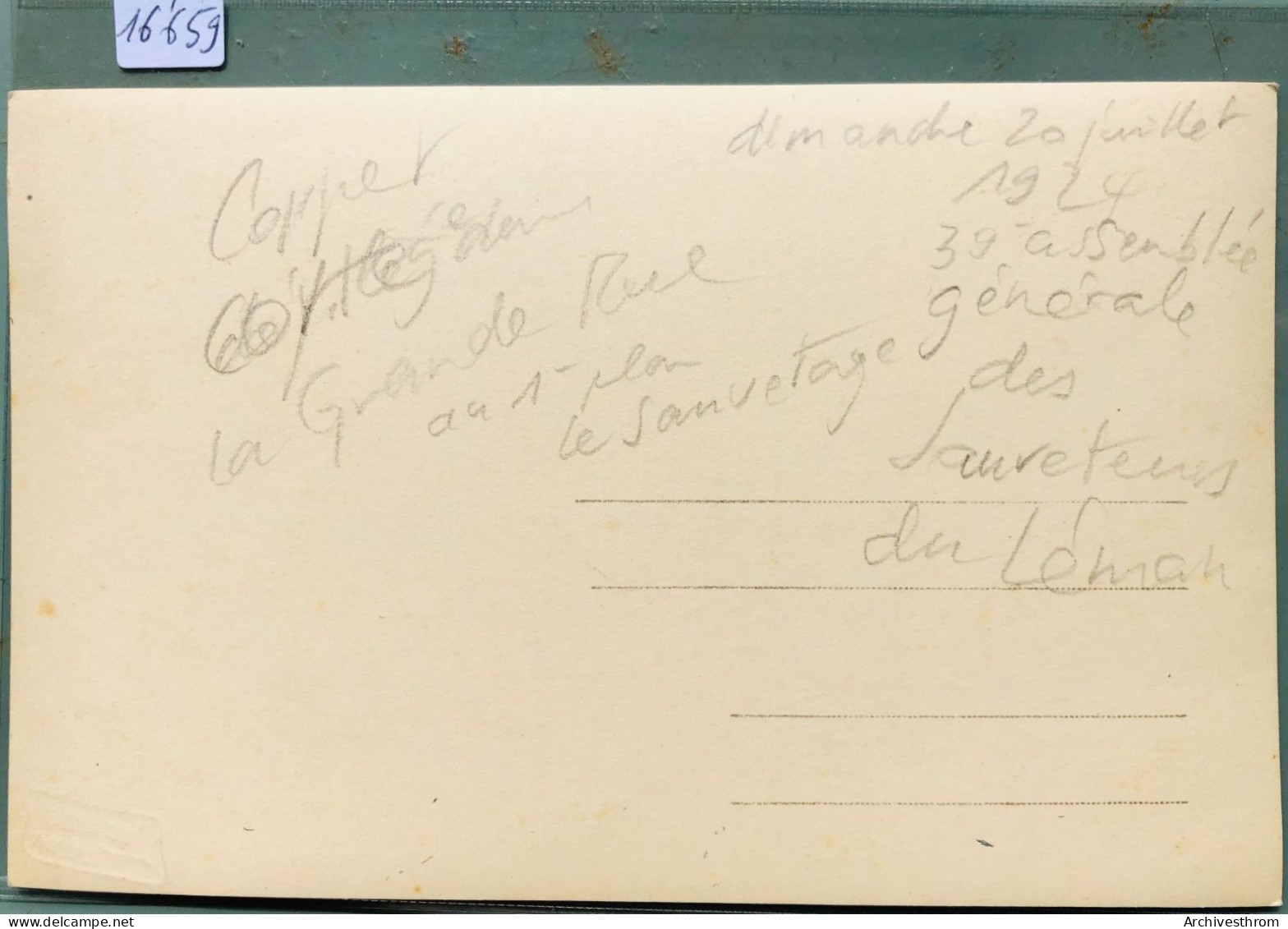 Coppet - La Grande Rue - Cortège Avec Au 1er Plan Le Sauvetage Dimanche 20 Juillet 1924 (16'659) - Coppet