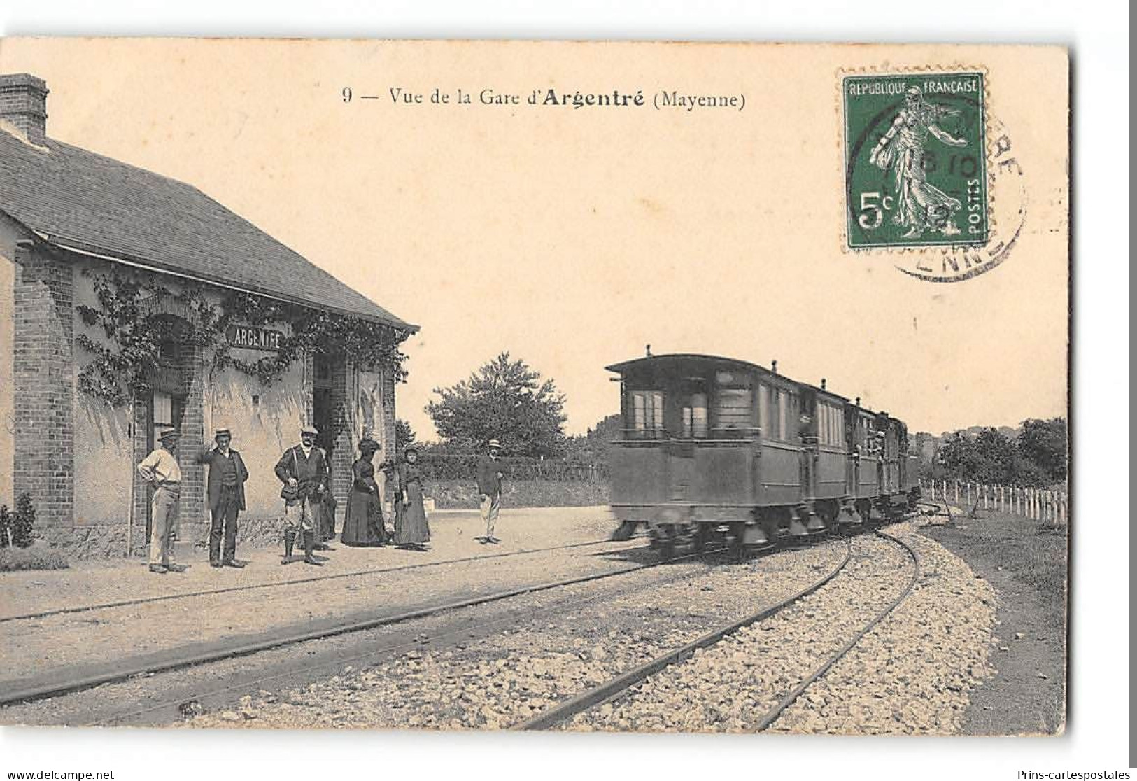 CPA 53 Argentré La Gare Et Le Train Tramway - Argentre