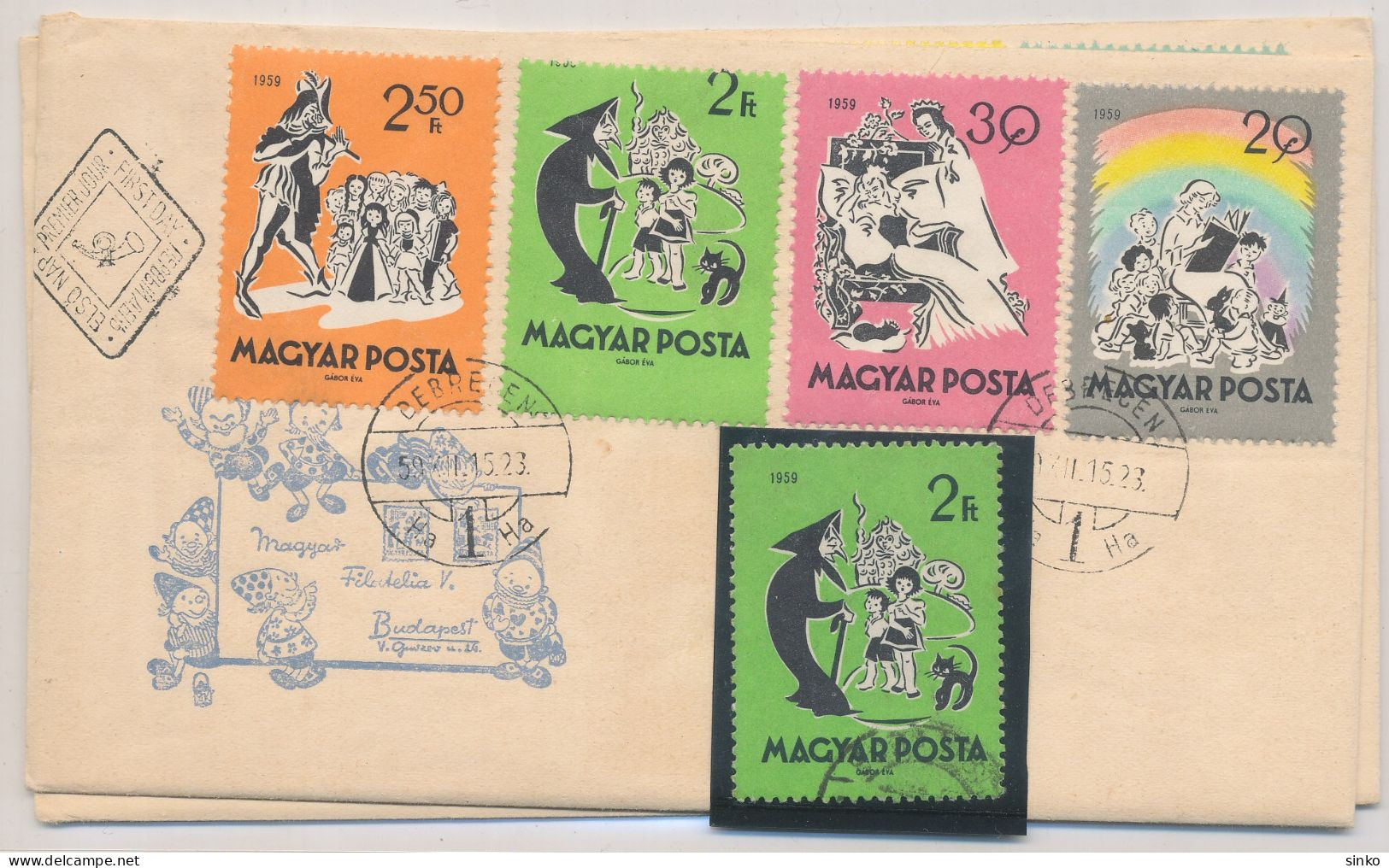 1959. Fairy Tale (I.) - Misprint On FDC - Variedades Y Curiosidades