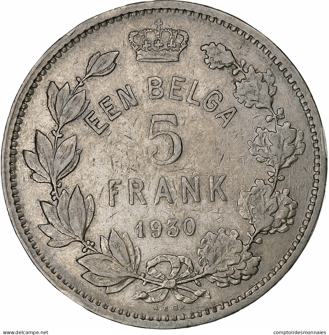 Belgique, 5 Francs, 5 Frank, 1930, Nickel, TB+, KM:98 - 5 Francs & 1 Belga