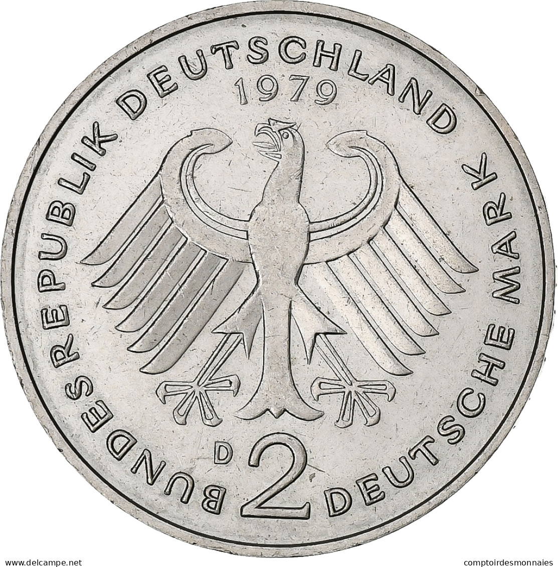 République Fédérale Allemande, 2 Mark, 1979, Munich, Copper-Nickel Clad - 2 Marchi