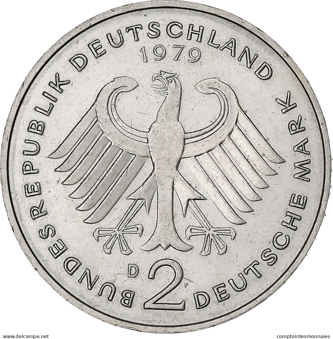 République Fédérale Allemande, 2 Mark, 1979, Munich, Copper-Nickel Clad - 2 Marcos