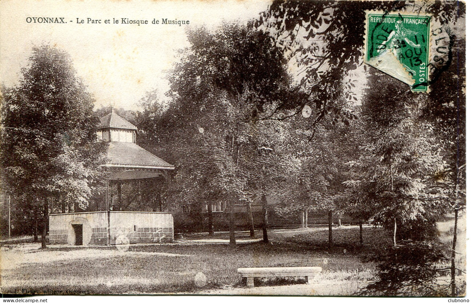 CPA - OYONNAX - LE PARC ET LE KIOSQUE DE MUSIQUE - Oyonnax