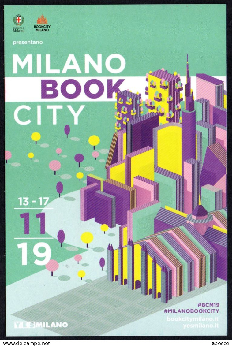 ITALIA 2019 - MILANO BOOK CITY - PROMOCARD - FESTA METROPOLITANA DEL LIBRO E DELLA LETTURA - I - Märkte