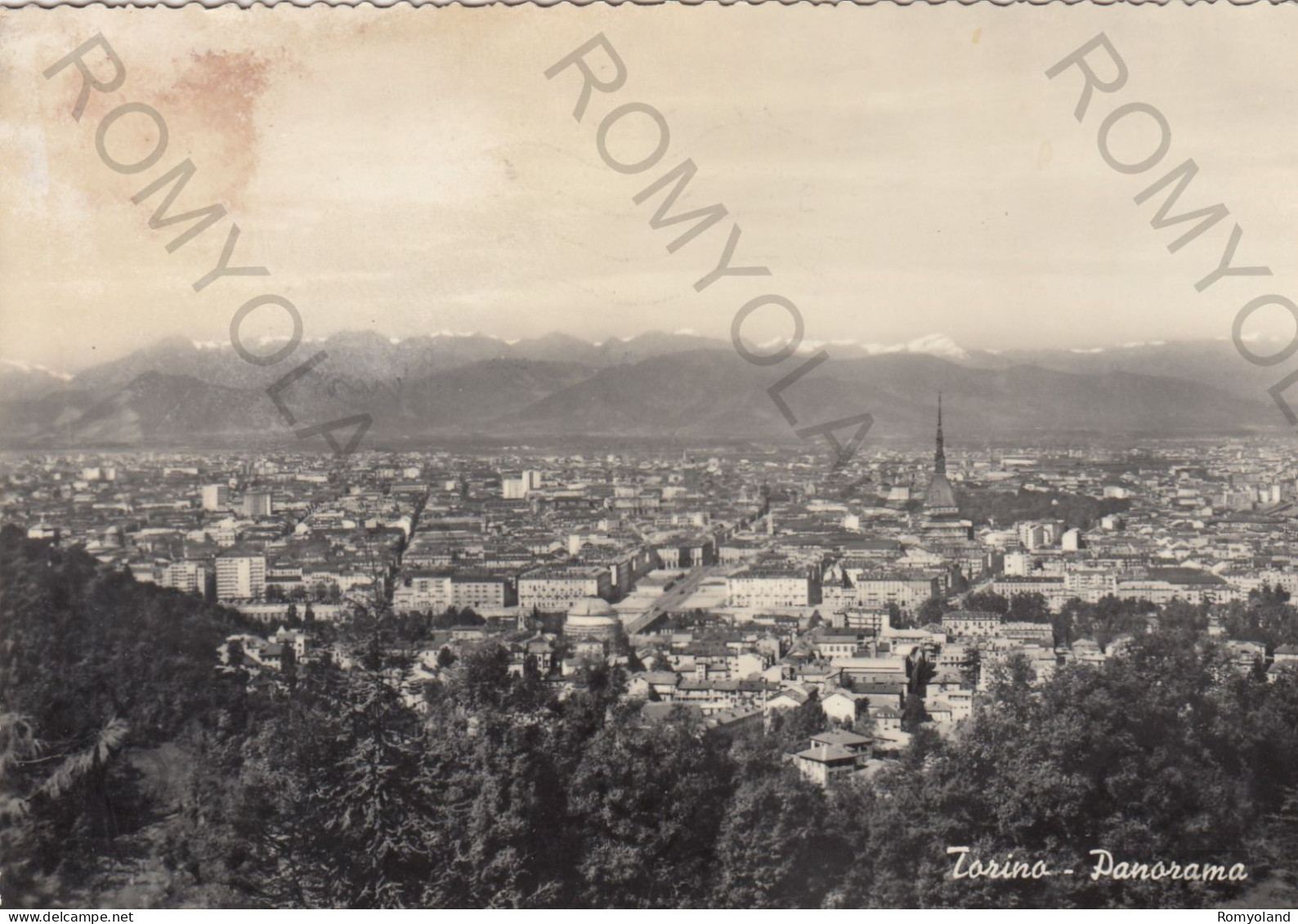 CARTOLINA  C8 TORINO,PIEMONTE-PANORAMA-STORIA,MEMORIA,CULTURA,RELIGIONE,IMPERO ROMANO,BELLA ITALIA,VIAGGIATA 1956 - Viste Panoramiche, Panorama