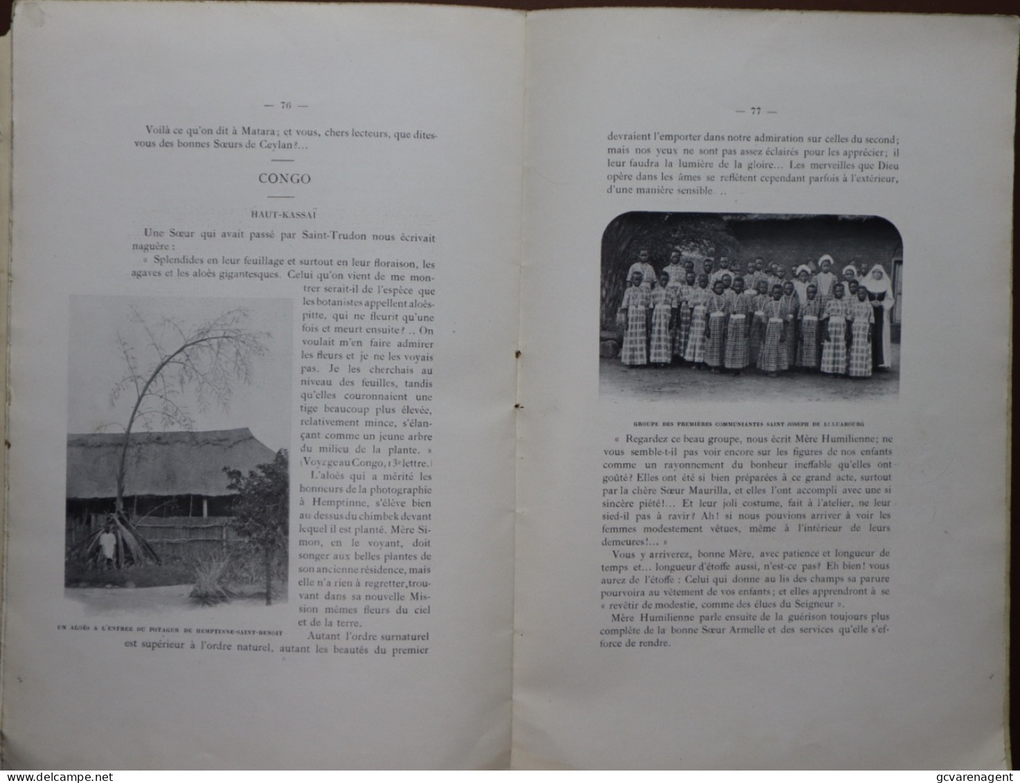 CARITAS - PETITE REVUE DES MISSIONS ET DES OEUVRES DES SOEURS DE LA CHARITE DE JESUS ET DE MARIE  ZIE BESCHRIJF EN AFBEE