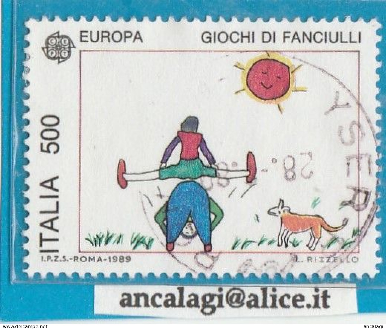 USATI ITALIA 1989 - Ref.0589A "EUROPA UNITA" 1 Val. - 1981-90: Usati