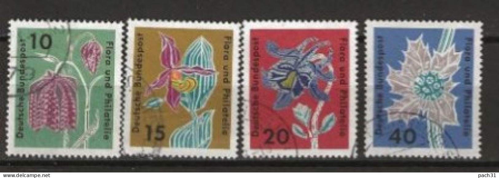 RFA N° YT  264 à 267  Oblitérés  Flore Et Philatélie   1963 - Used Stamps