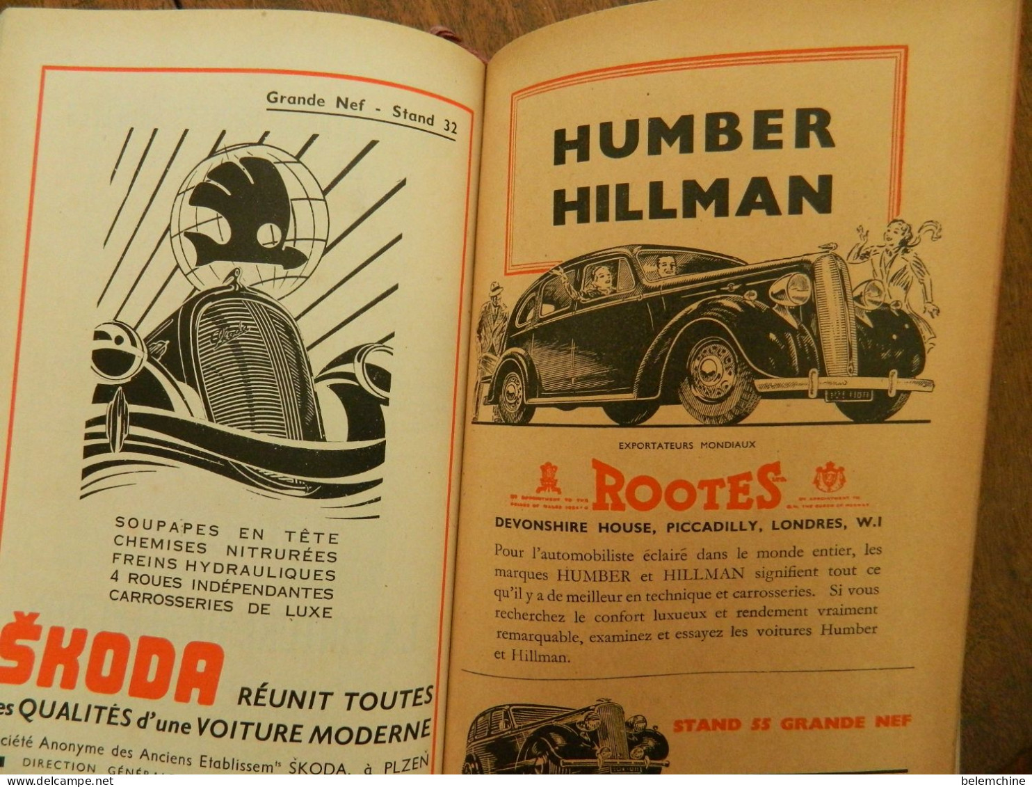 CATALOGUE OFFICIEL DU 32 ème SALON DE L'AUTOMOBILE DU CYCLE ET DES SPORTS  PARIS GRAND PALAIS 1938