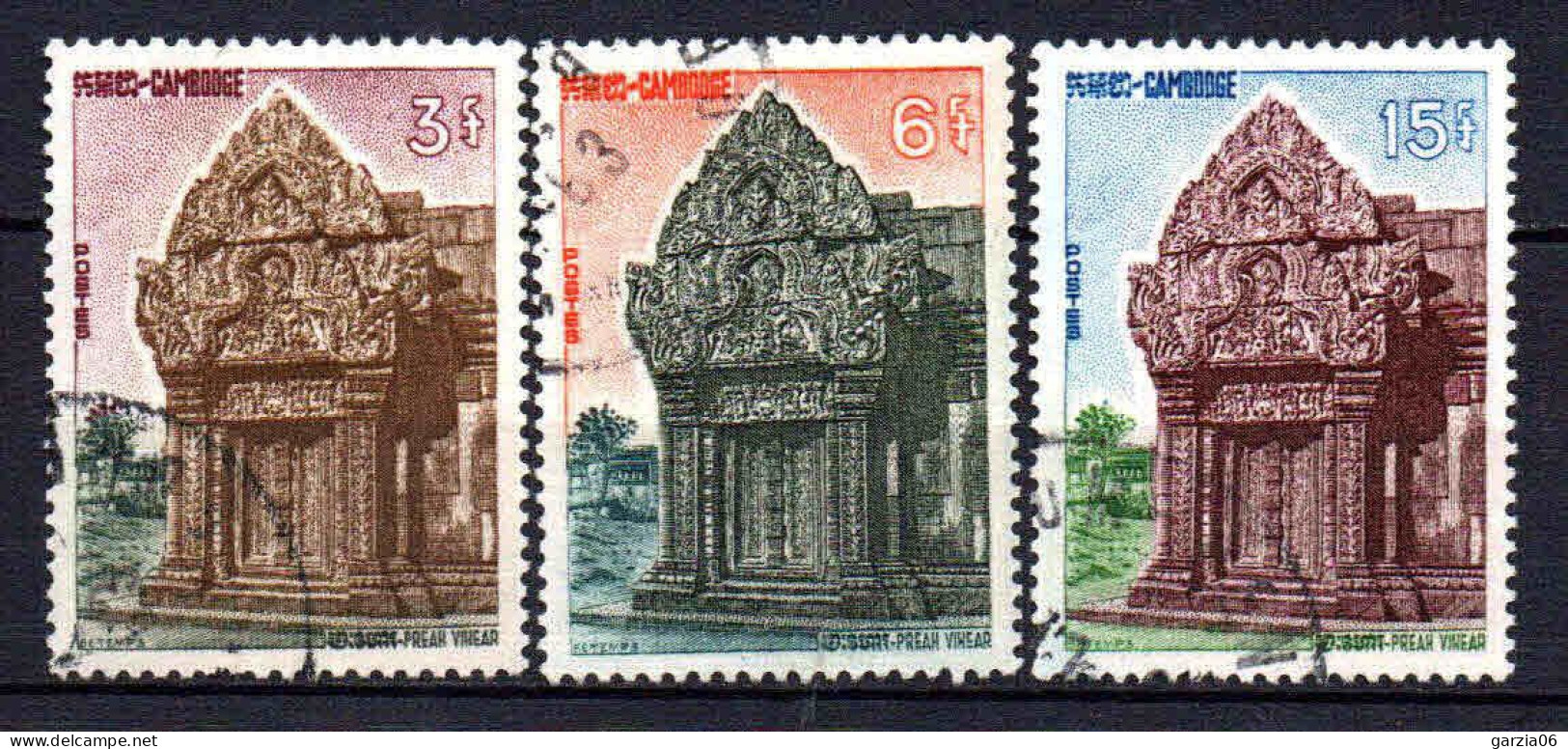 Cambodge - 1963  - Retour Du Preah Vihear  - N° 132 à 134   -  Oblit - Used - Cambodia