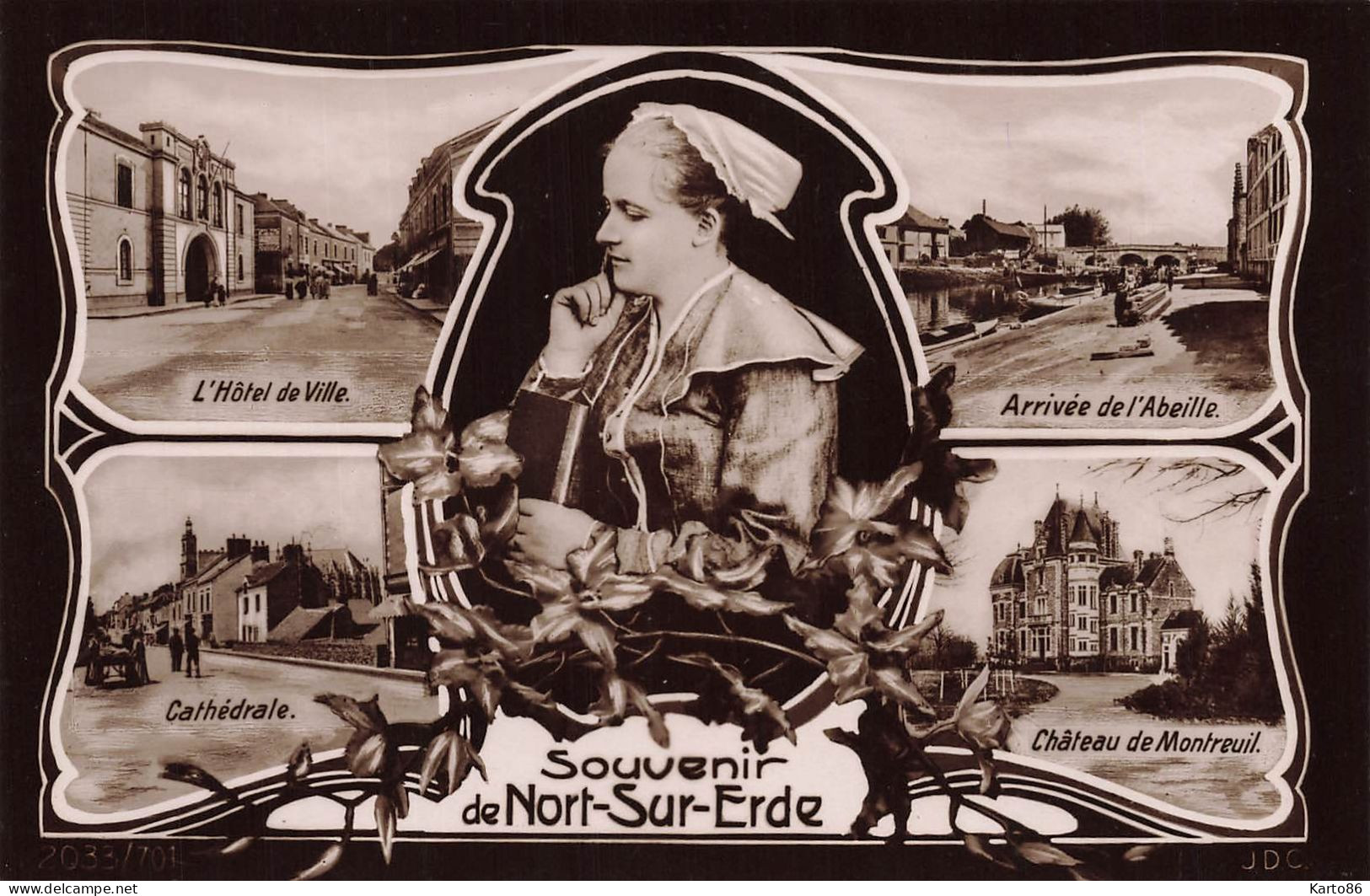 Nort Sur Erdre * Carte Photo * Souvenir De La Commune * Coiffe - Nort Sur Erdre