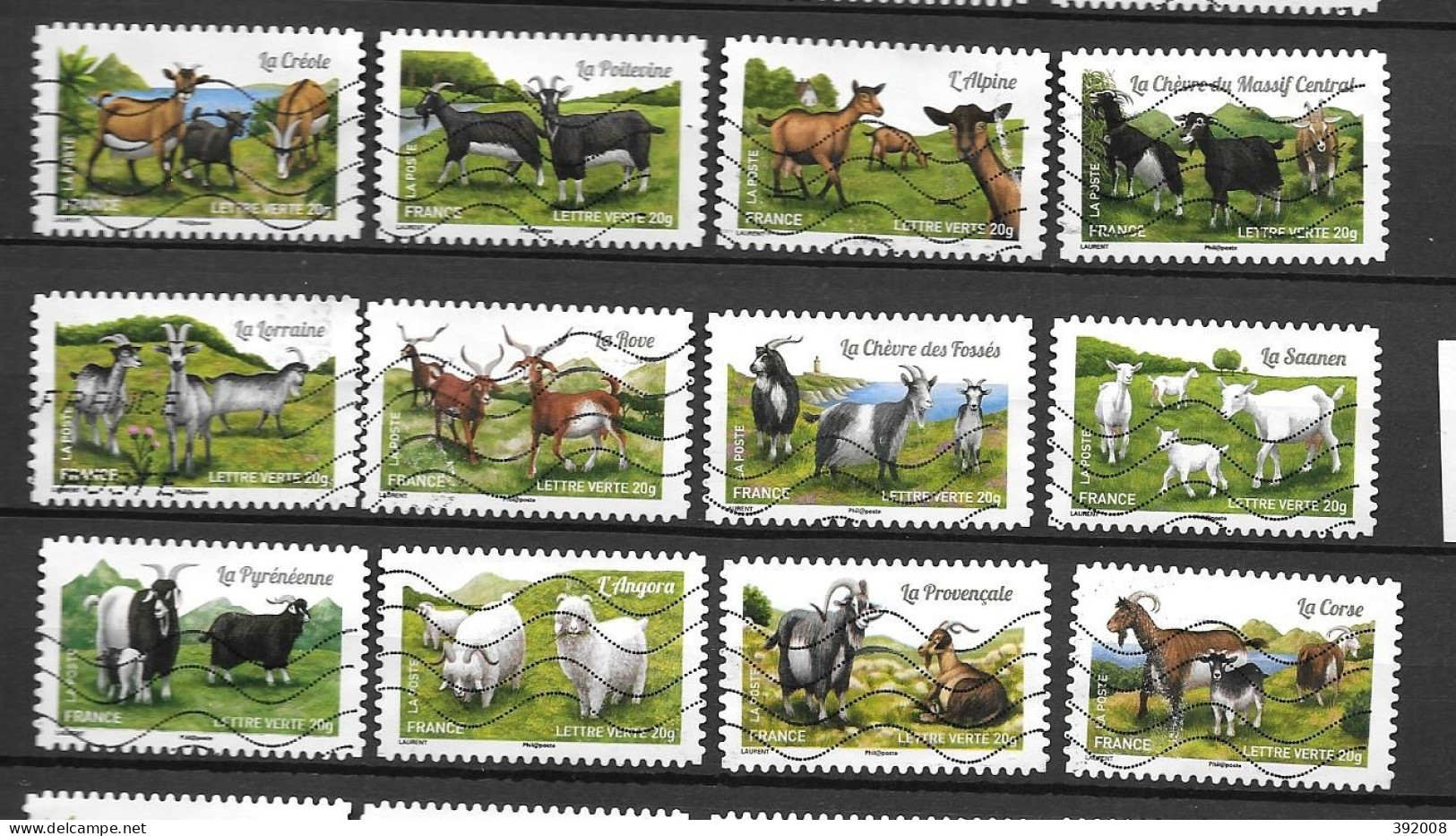 2015 - 131 - 1096 à 1107 - Les Chèvres De Nos Régions - Oblitérés