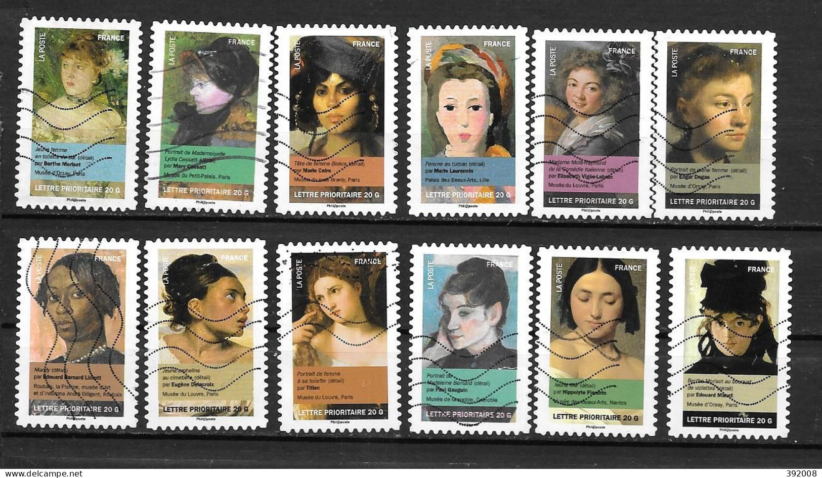 2012 - 71 - 674 à 685 - Portraits De Femmes Dans La Peinture - Oblitérés