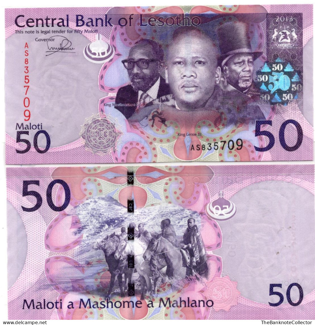 LESOTHO 50 Maloti 2013 P-23 UNC - Lesoto