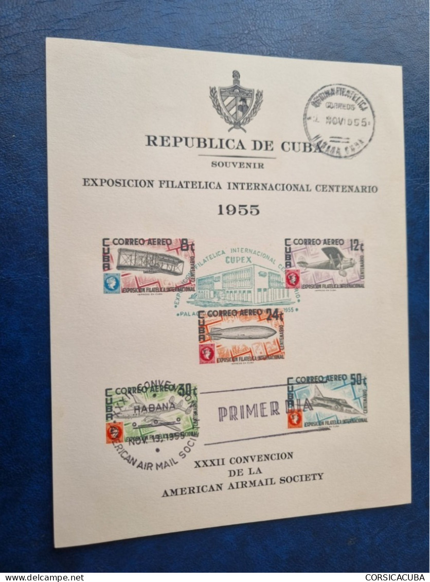 CUBA  PRIMER  DIA  1955   EXPO.  FILATELICA  CUPEX  //  PARFAIT  ETAT  //  1er  CHOIX  // - FDC