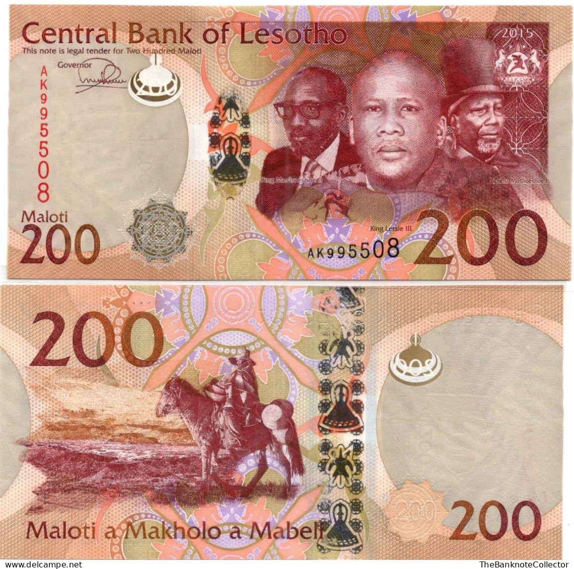 LESOTHO 200 Maloti 2015 P-25 UNC - Lesoto